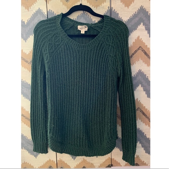 forest green crew neck sweater
